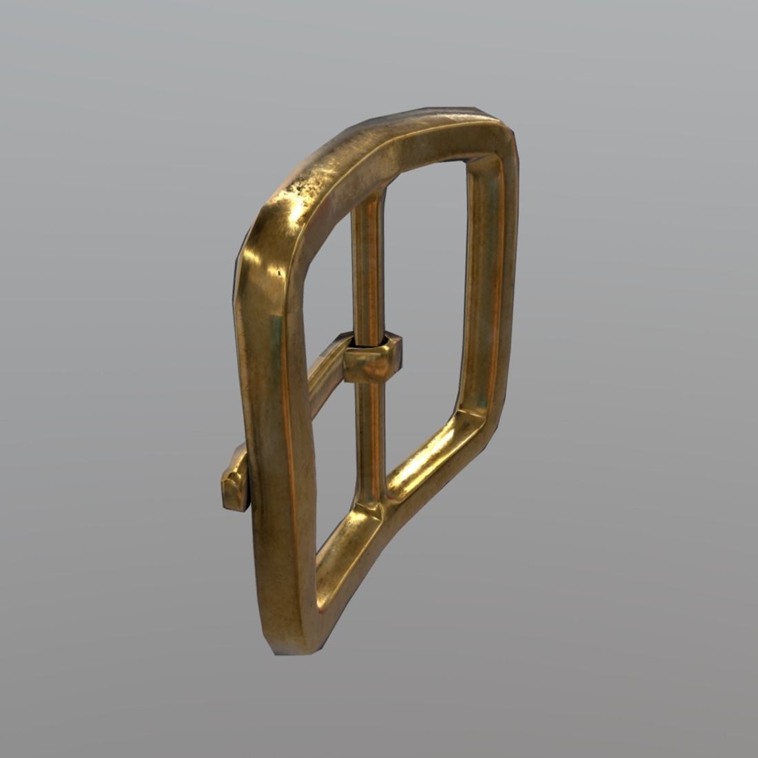 Buckle gold Low-poly 3D model_3