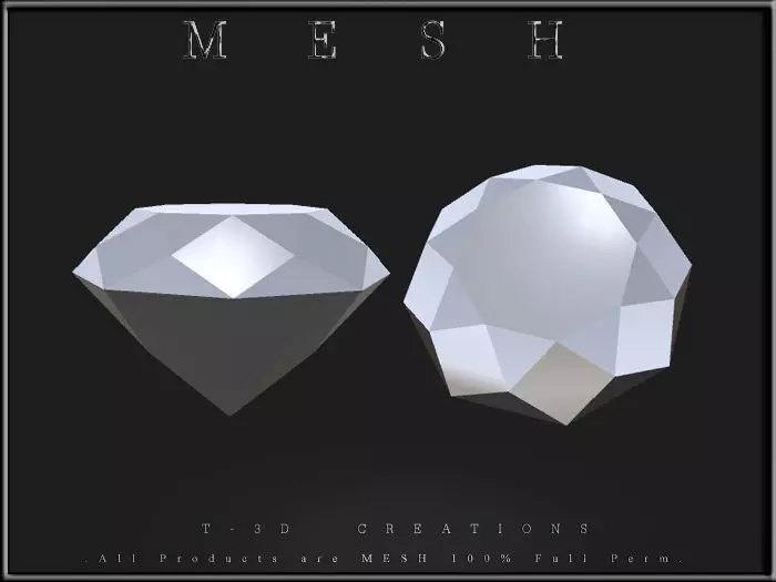 DIAMOND mesh three creations Low-poly 3D model_0