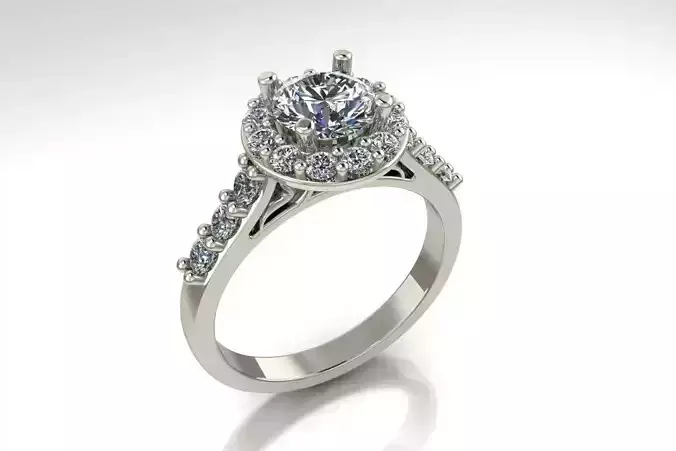 ring diamond halo engagement