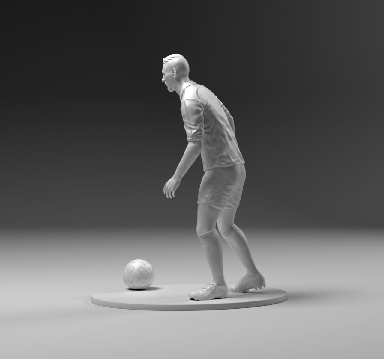 Footballer 03 Prepare To Footstrike 02 Stl 3D print model_2