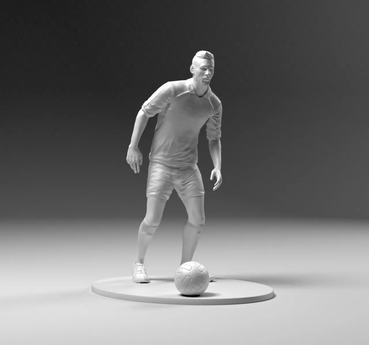 Footballer 03 Prepare To Footstrike 02 Stl 3D print model_0
