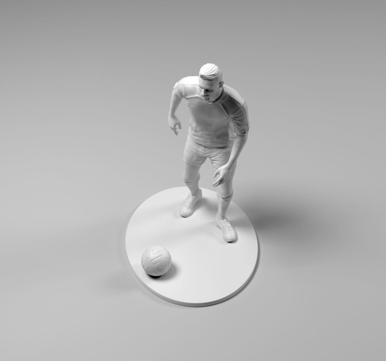 Footballer 03 Prepare To Footstrike 02 Stl 3D print model_4