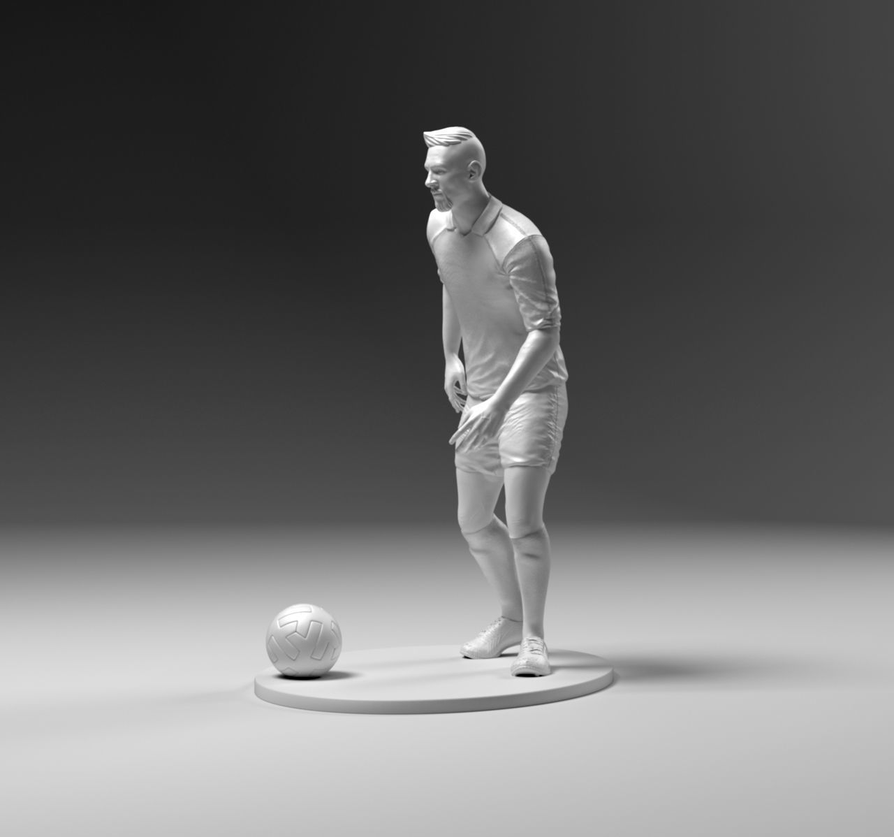 Footballer 03 Prepare To Footstrike 02 Stl 3D print model_7