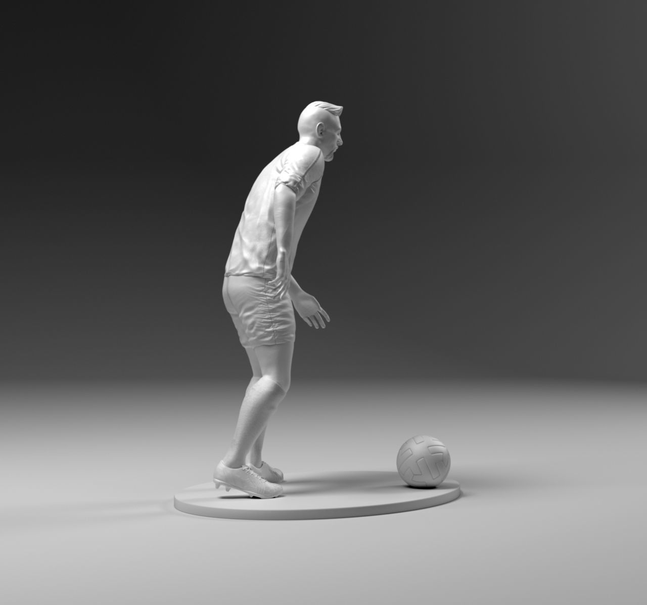 Footballer 03 Prepare To Footstrike 02 Stl 3D print model_3