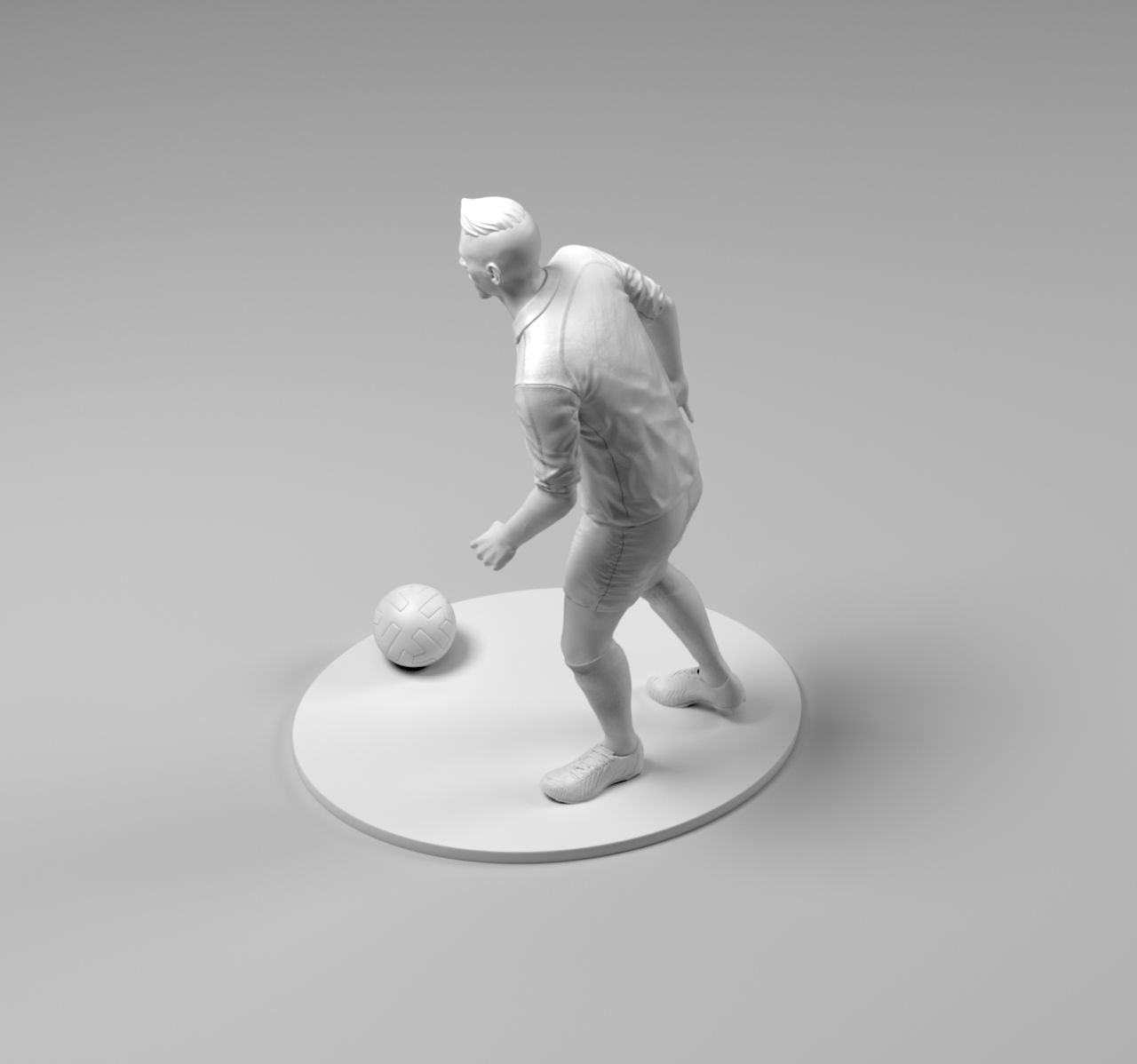 Footballer 03 Prepare To Footstrike 02 Stl 3D print model_10