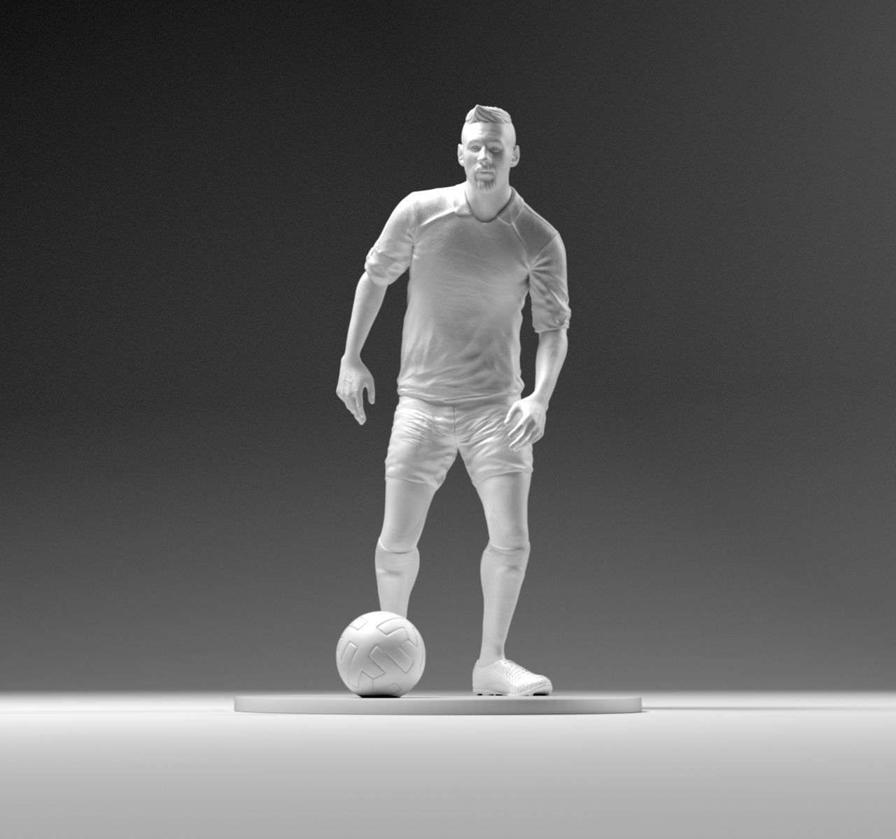 Footballer 03 Prepare To Footstrike 02 Stl 3D print model_1