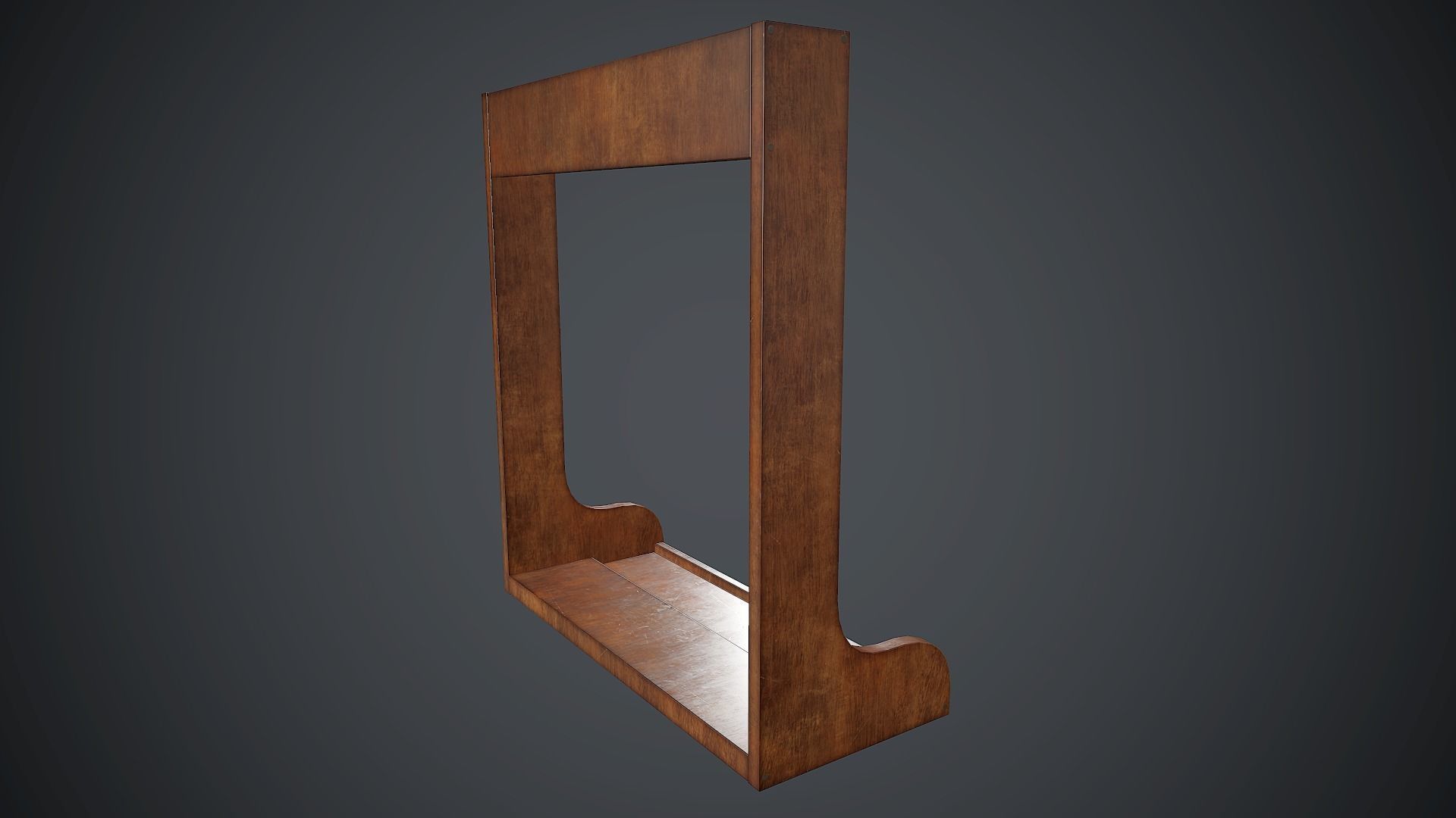 Wooden Weapon Rack 3 PBR Game Ready Low-poly 3D model_8