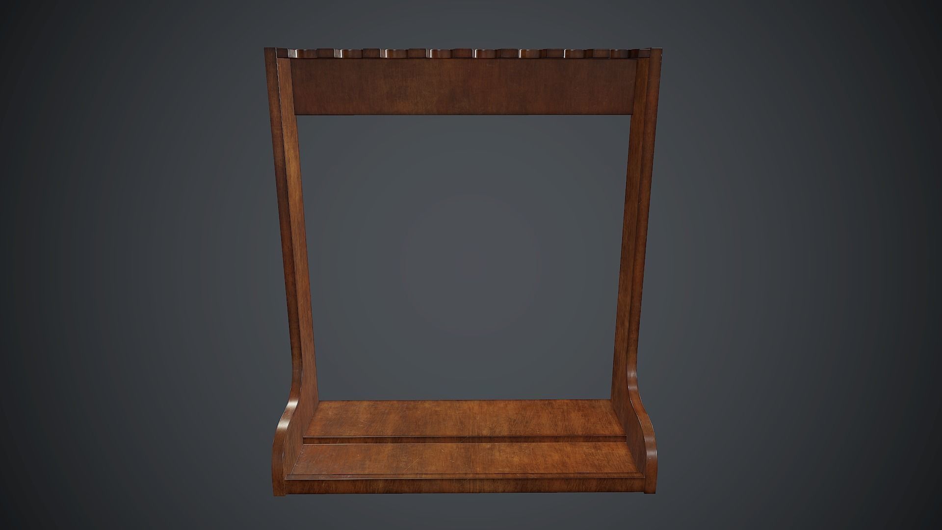 Wooden Weapon Rack 3 PBR Game Ready Low-poly 3D model_2