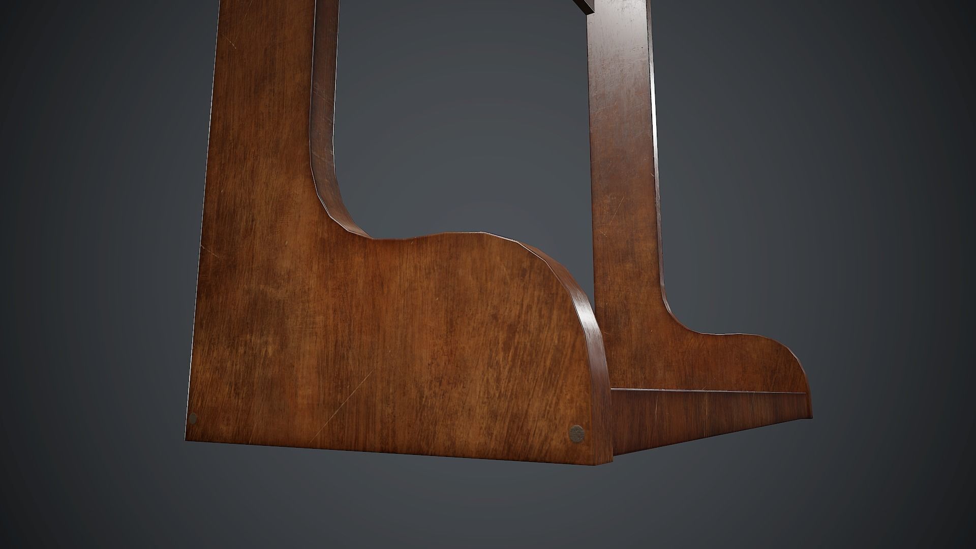 Wooden Weapon Rack 3 PBR Game Ready Low-poly 3D model_5