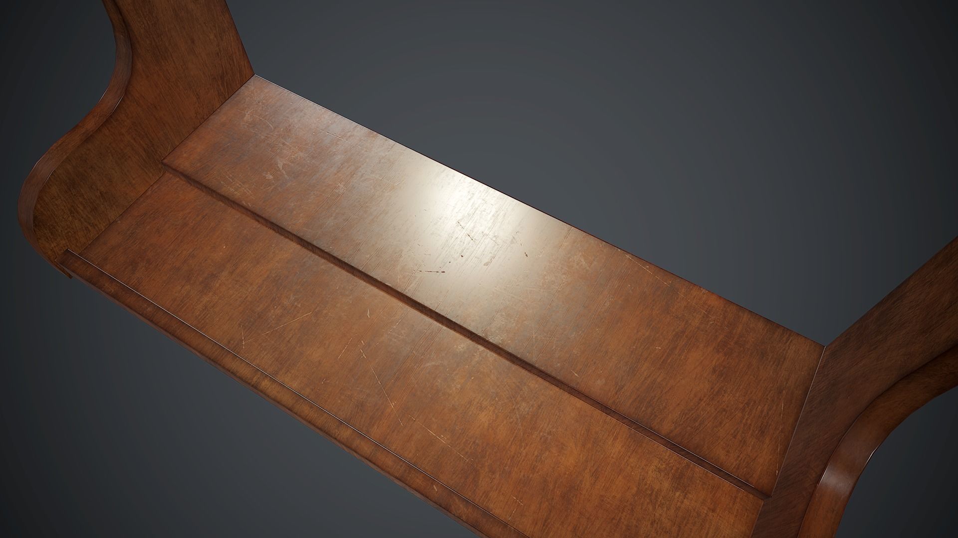 Wooden Weapon Rack 3 PBR Game Ready Low-poly 3D model_9