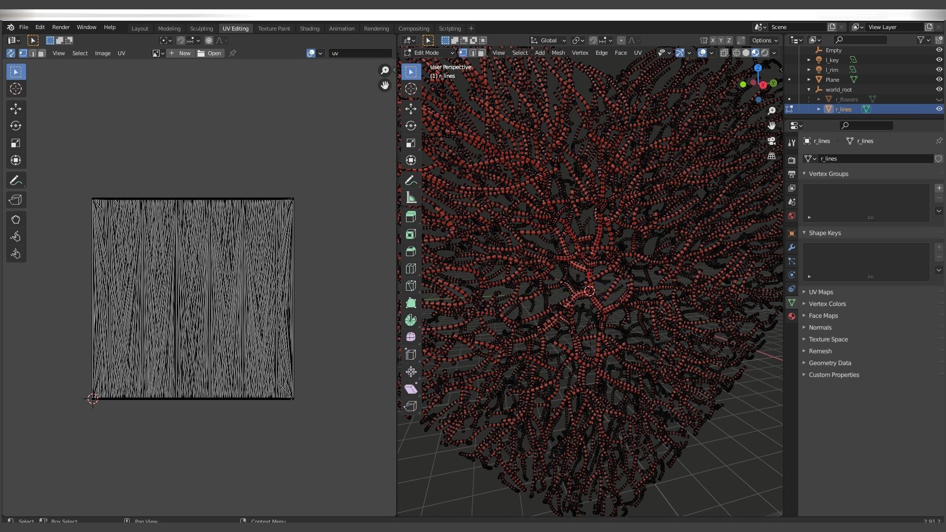 Heart made of wires covered with flowers 3D model_13