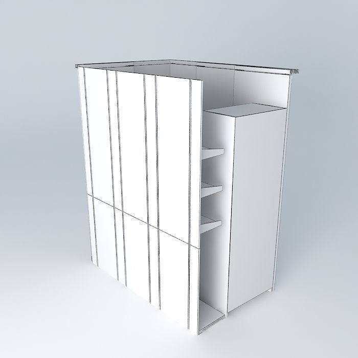 Closet doors Free 3D model_3