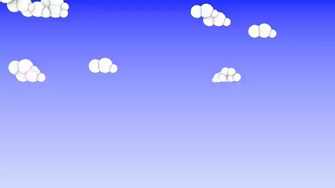 free low poly clouds model blender