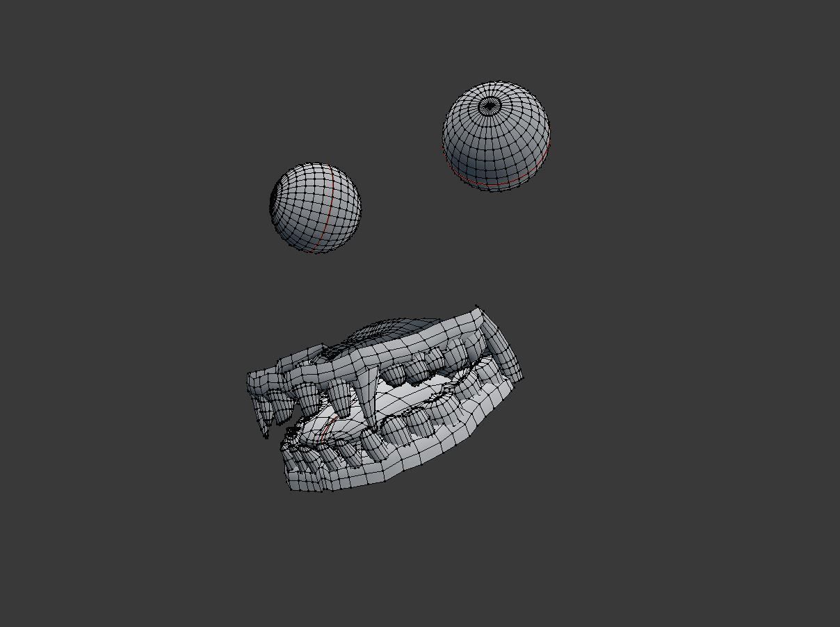 Alien creature Low-poly 3D model_8