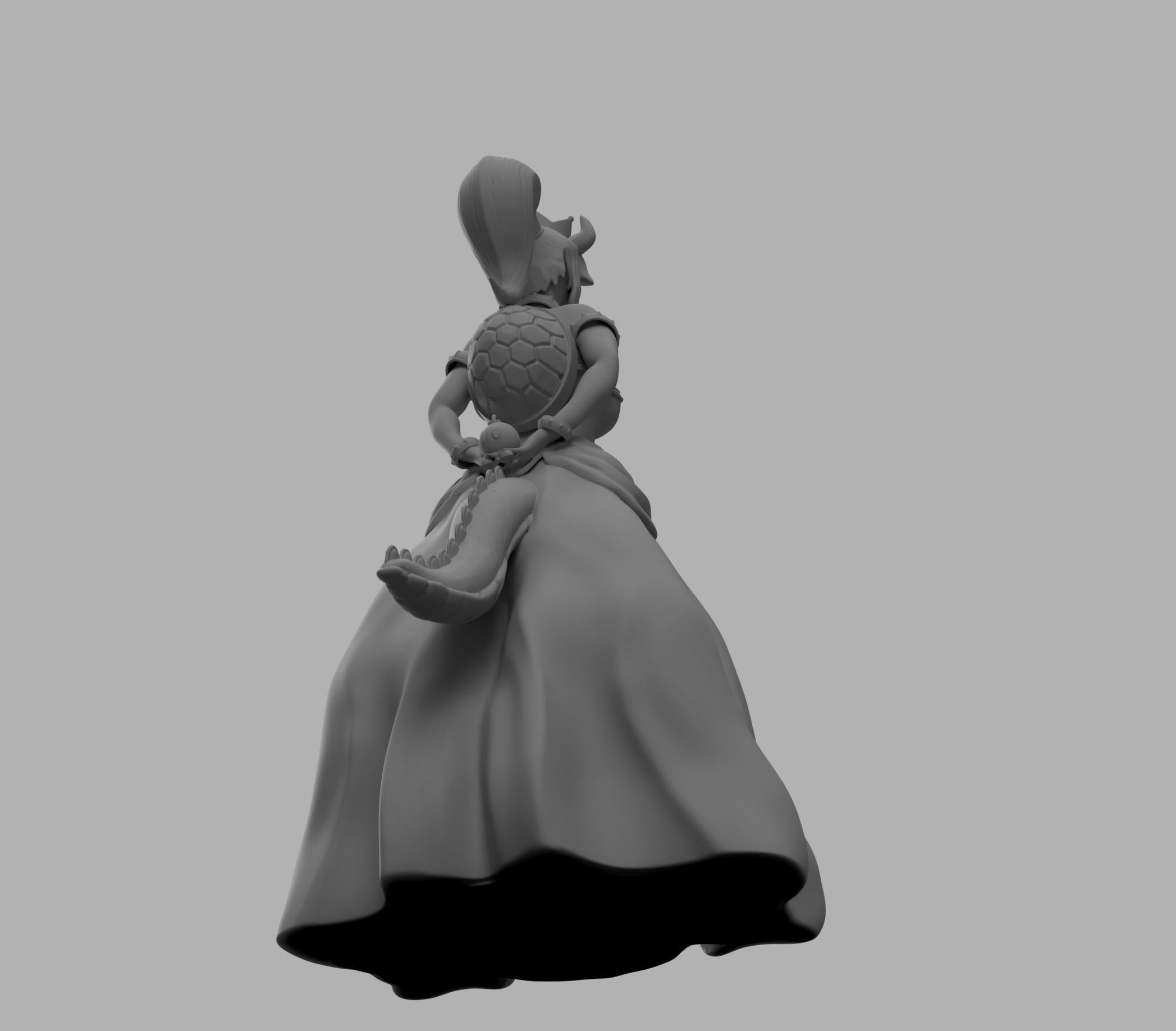 Bowsette fanmade concept file stl 3d printable Peanuts Universe 3D print model_2