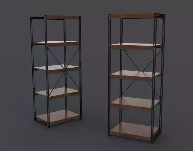 Bookcase Wooden Black and Brown