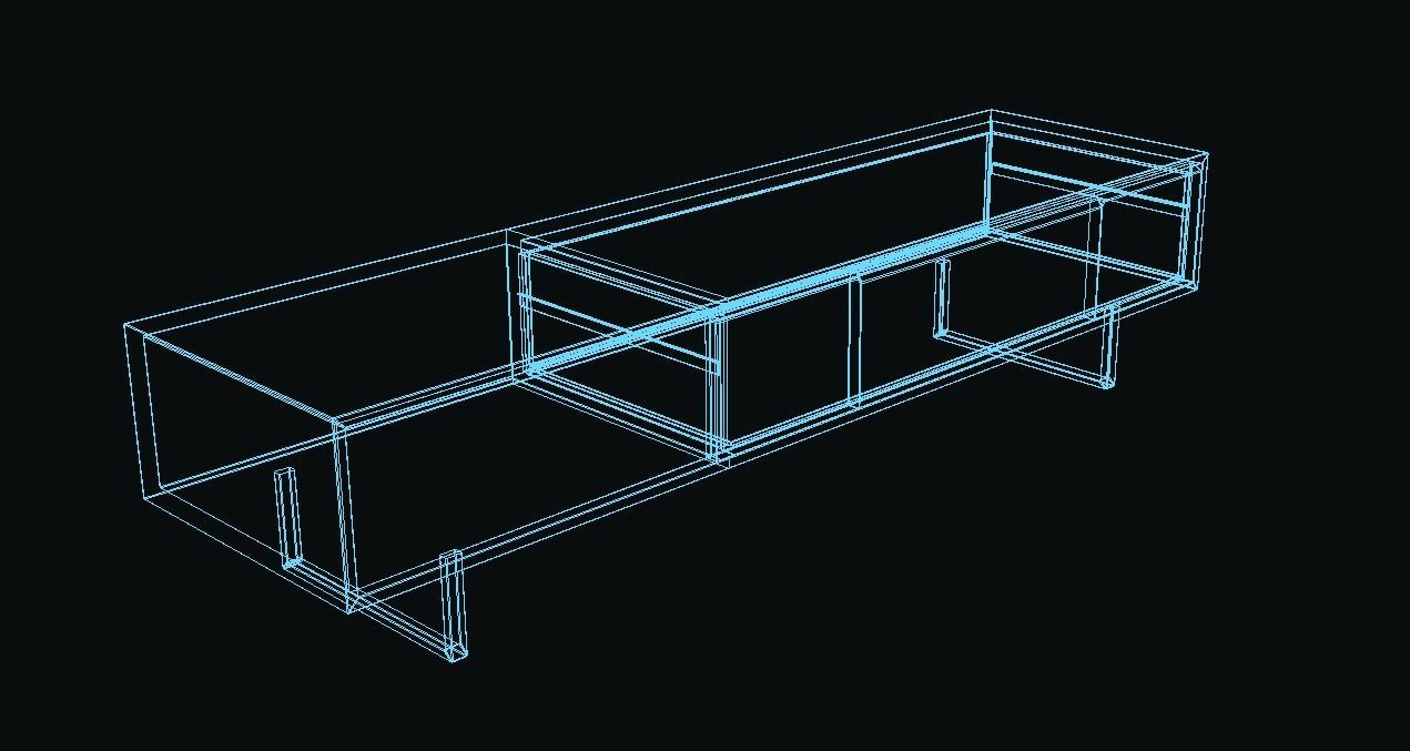 KODAN TV Stand 001 Low-poly 3D model_4