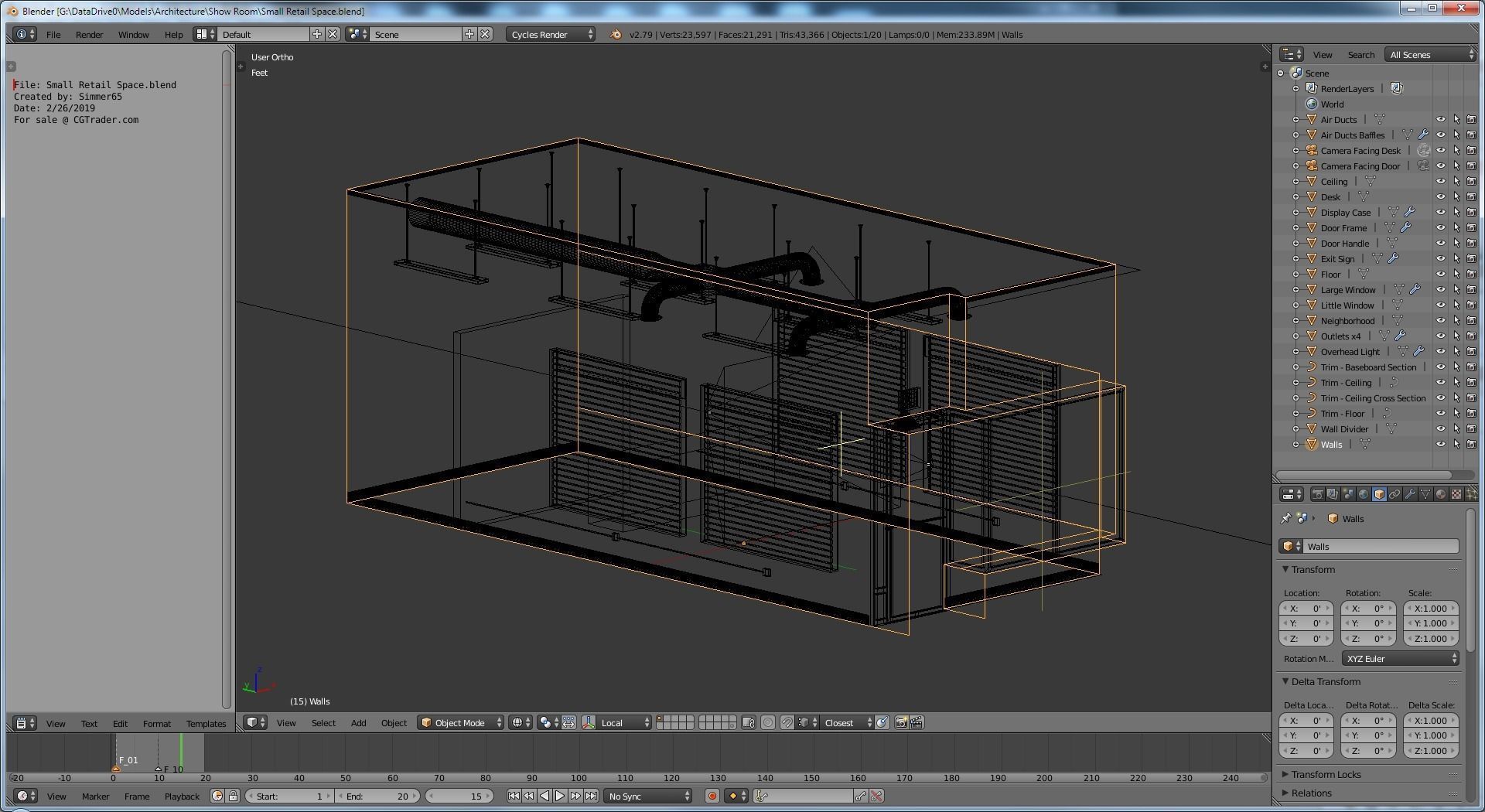Small Retail Space 3D model_3