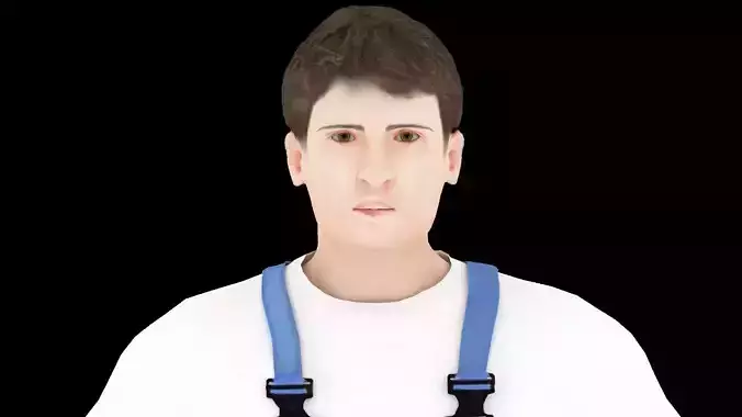 Model 11 man in overalls