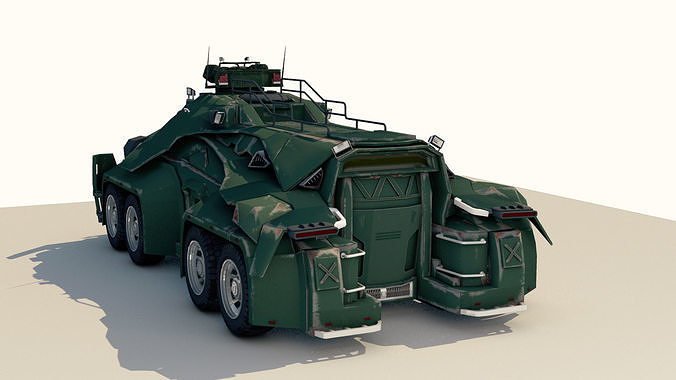 Sci-Fi Military Car 3D model