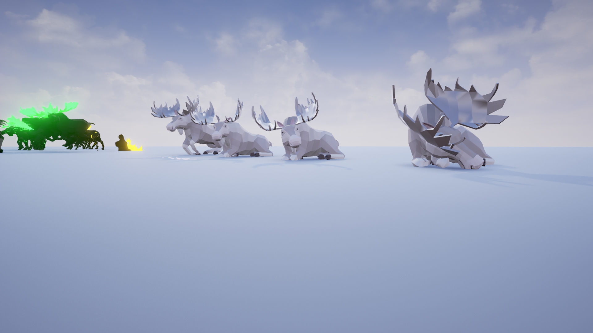 Poly Art Moose Low-poly 3D model_6