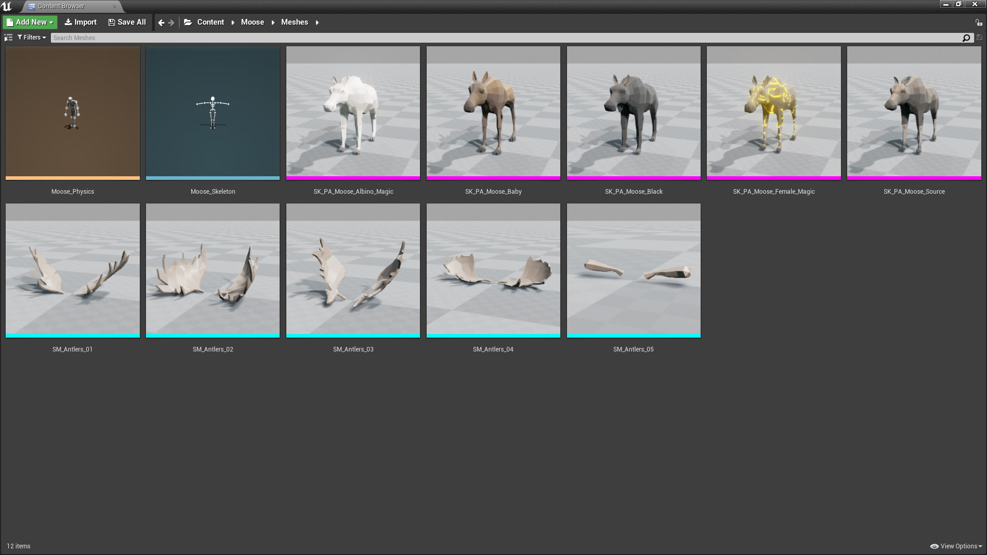 Poly Art Moose Low-poly 3D model_12