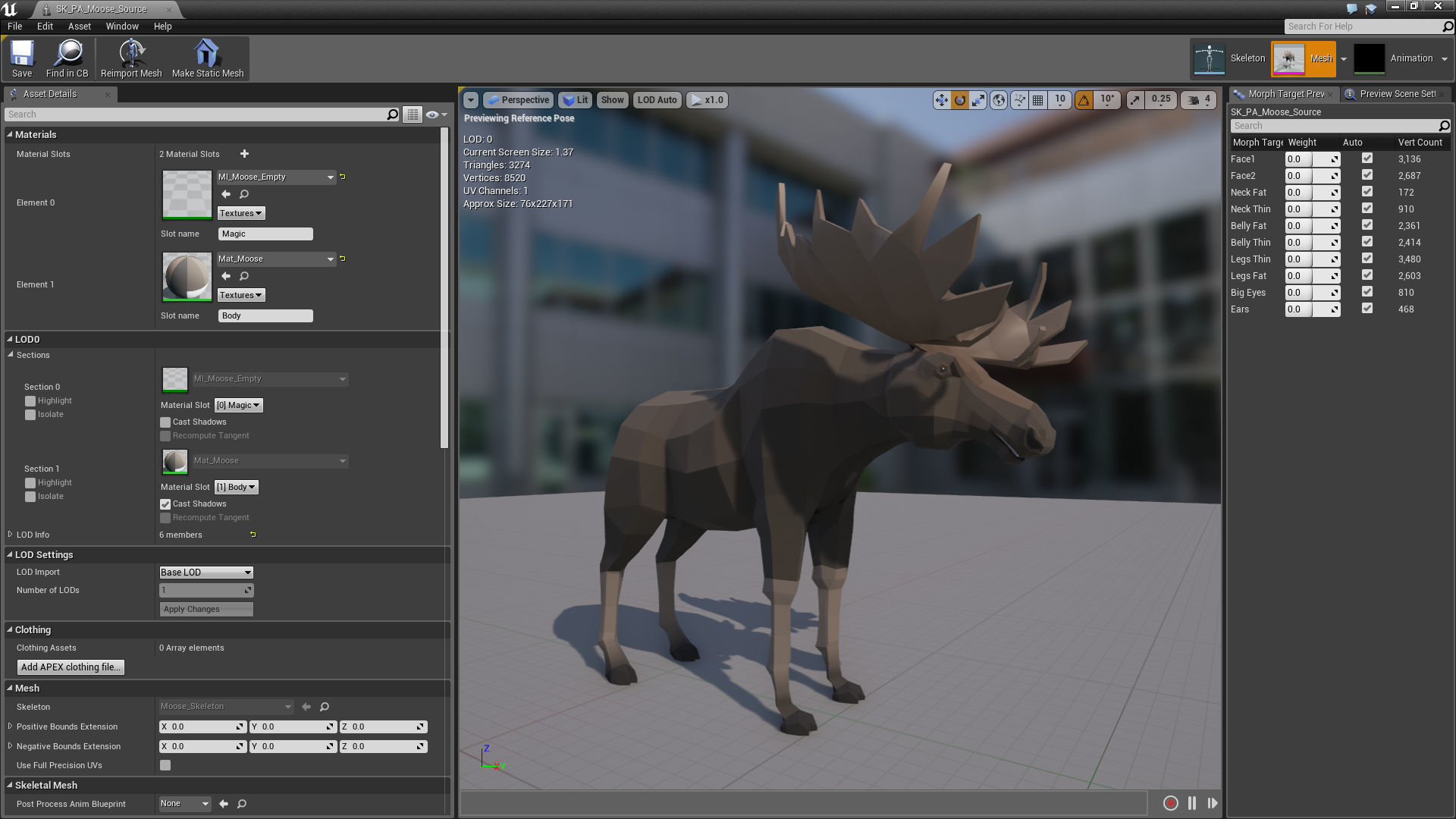 Poly Art Moose Low-poly 3D model_2
