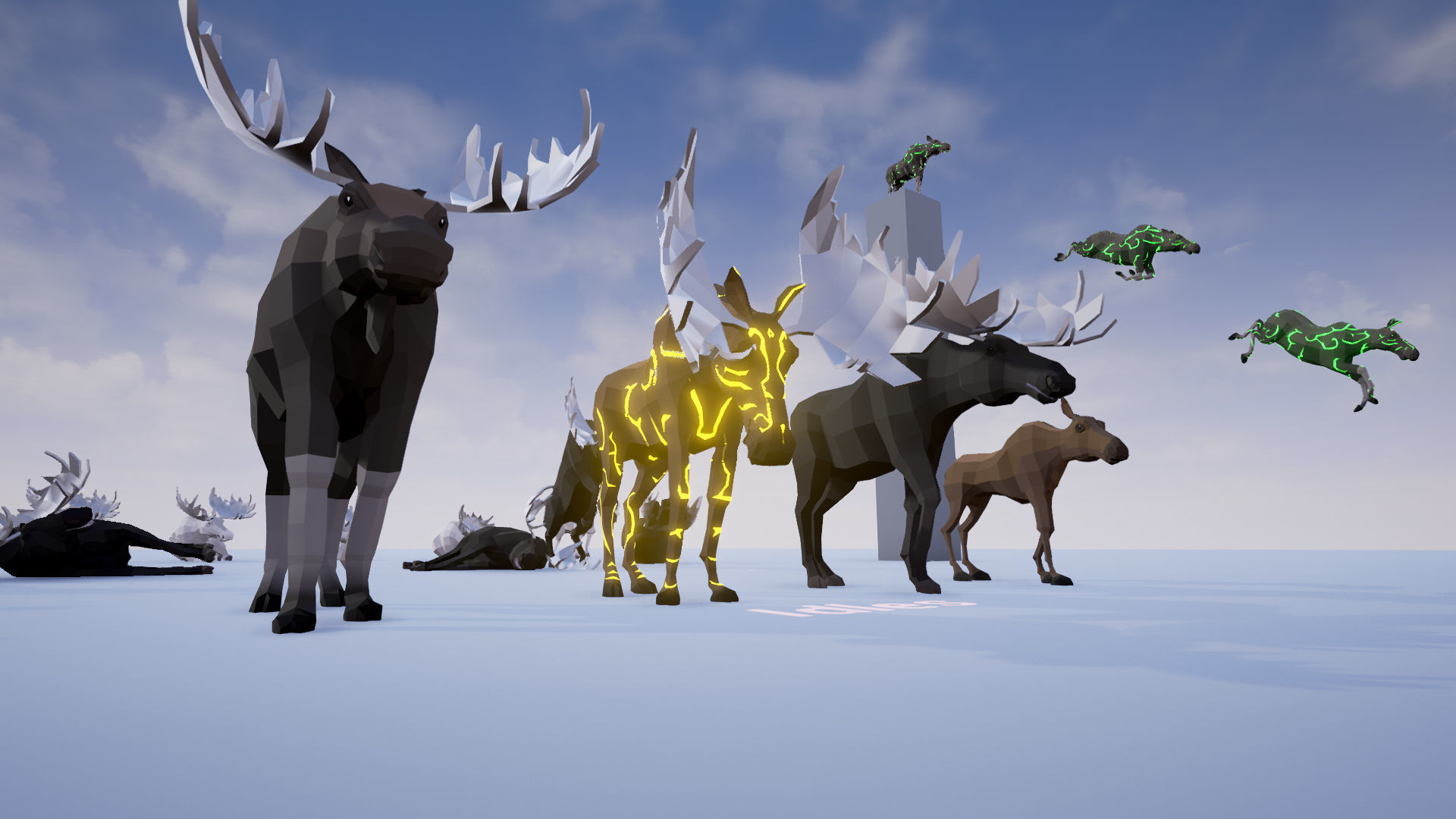 Poly Art Moose Low-poly 3D model_4