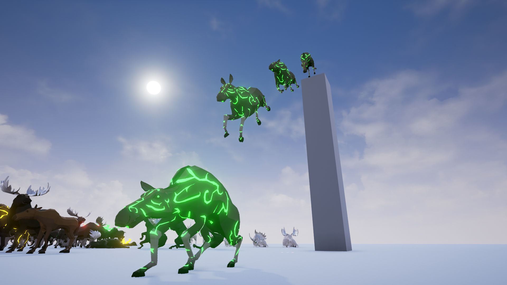 Poly Art Moose Low-poly 3D model_5