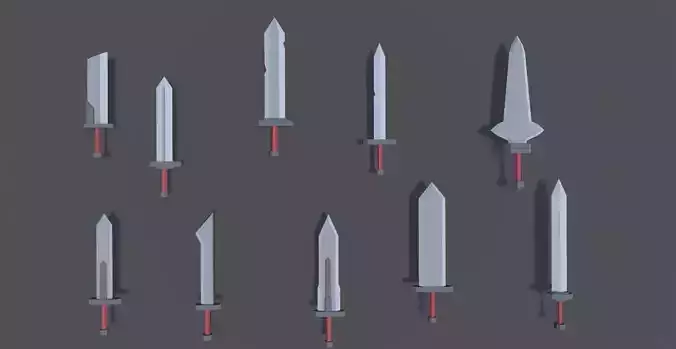 Swords - 3D Model Low-Poly sword