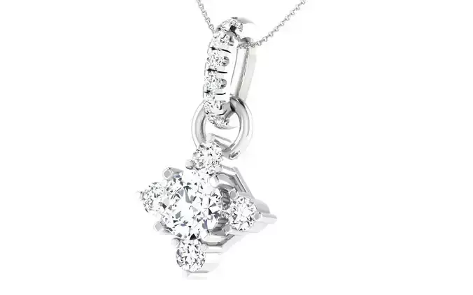 Solitaire pendant-earrings set 3dm stl render detail 3D print