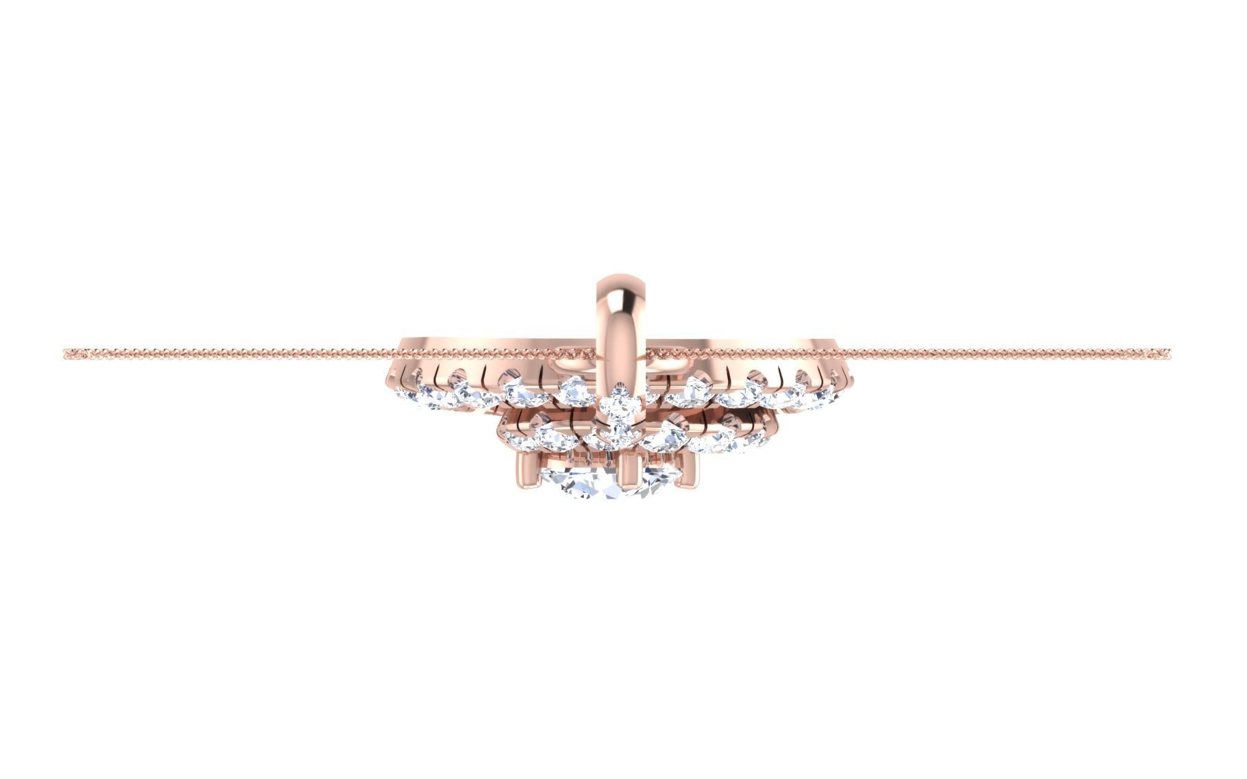 Solitaire pendant-earrings set 3dm stl render detail 3D print 3D print model_45