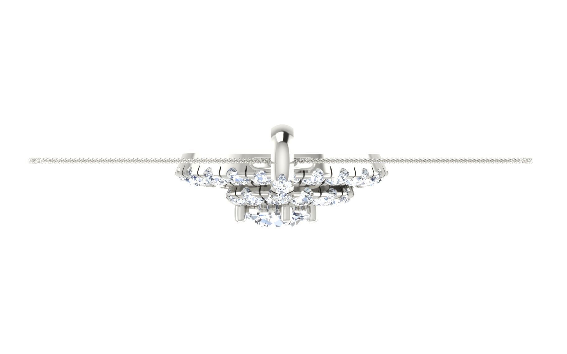 Solitaire pendant-earrings set 3dm stl render detail 3D print 3D print model_50