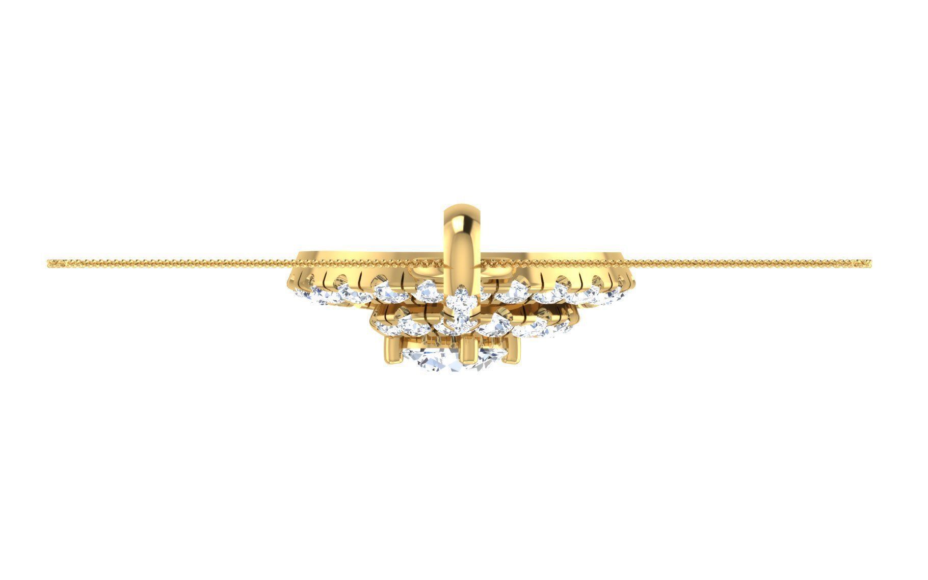 Solitaire pendant-earrings set 3dm stl render detail 3D print 3D print model_37