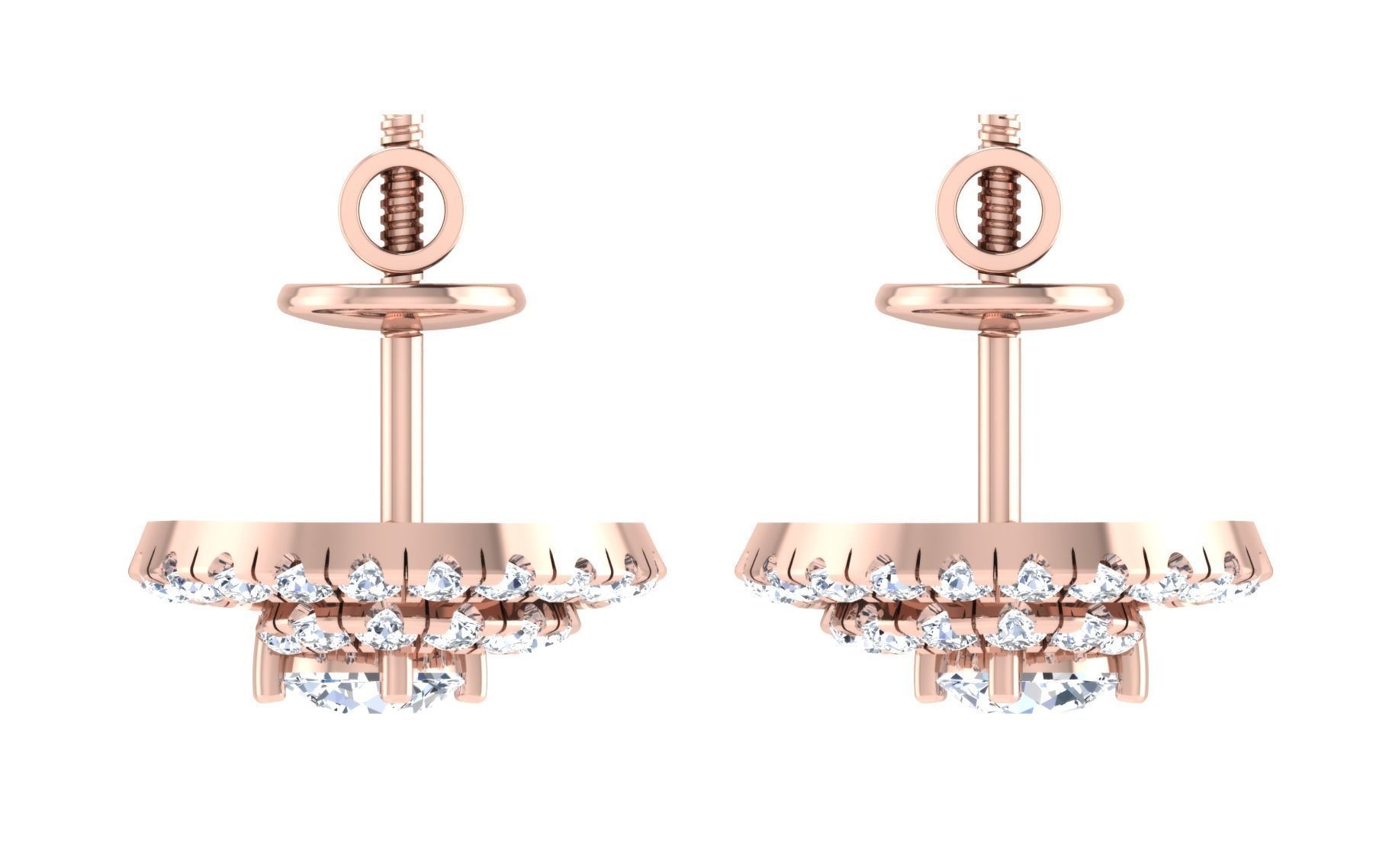 Solitaire pendant-earrings set 3dm stl render detail 3D print 3D print model_15