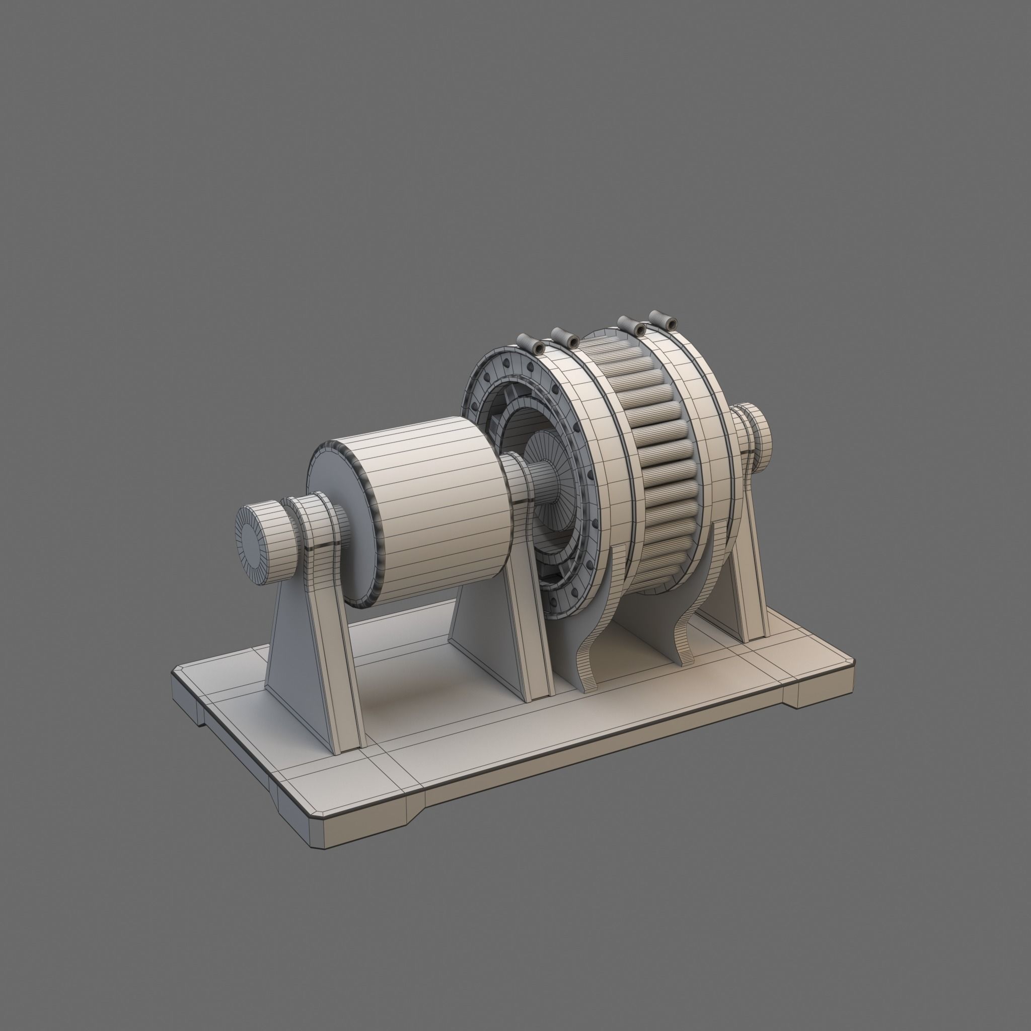 Industrial Electric Motor 3D model_5