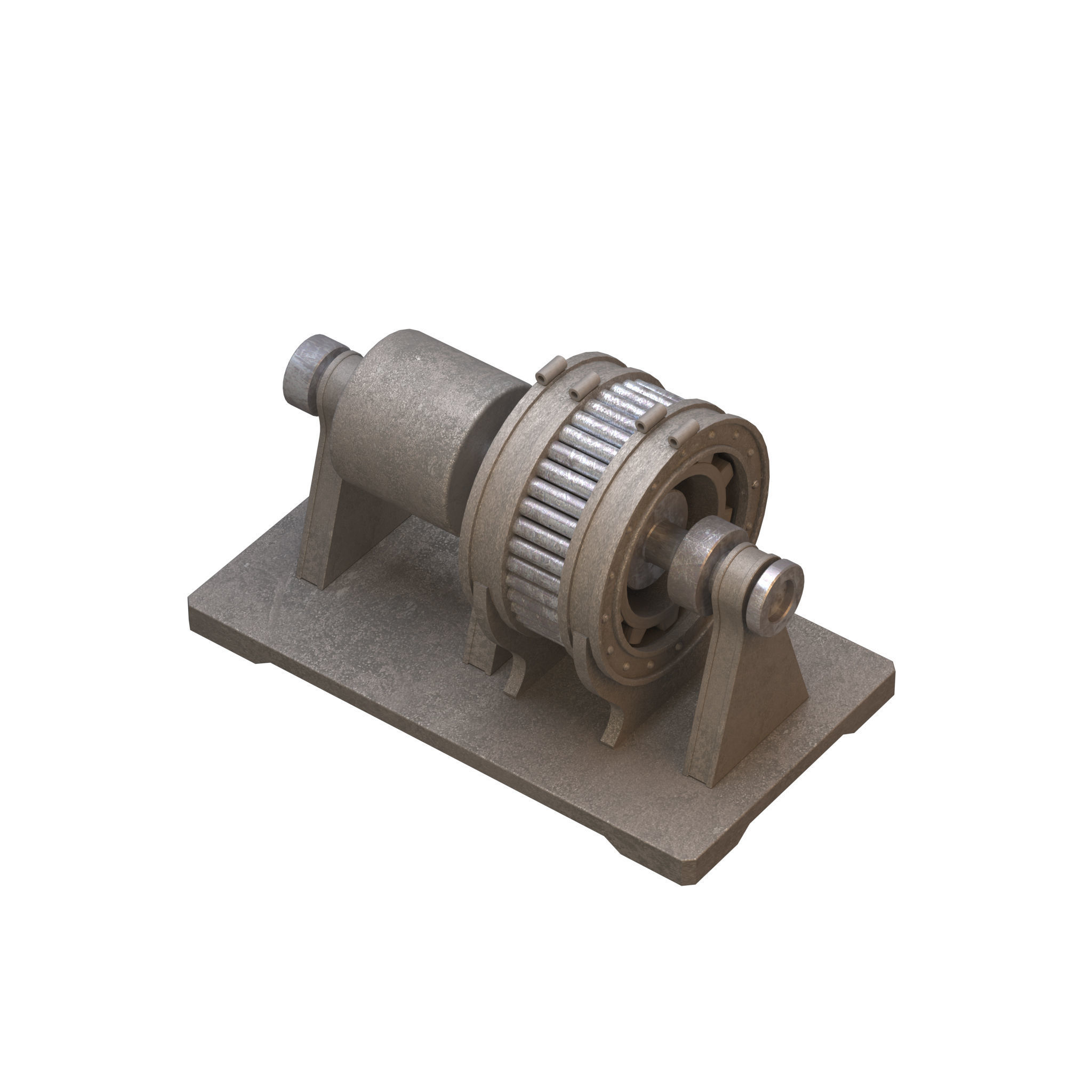 Industrial Electric Motor 3D model_3