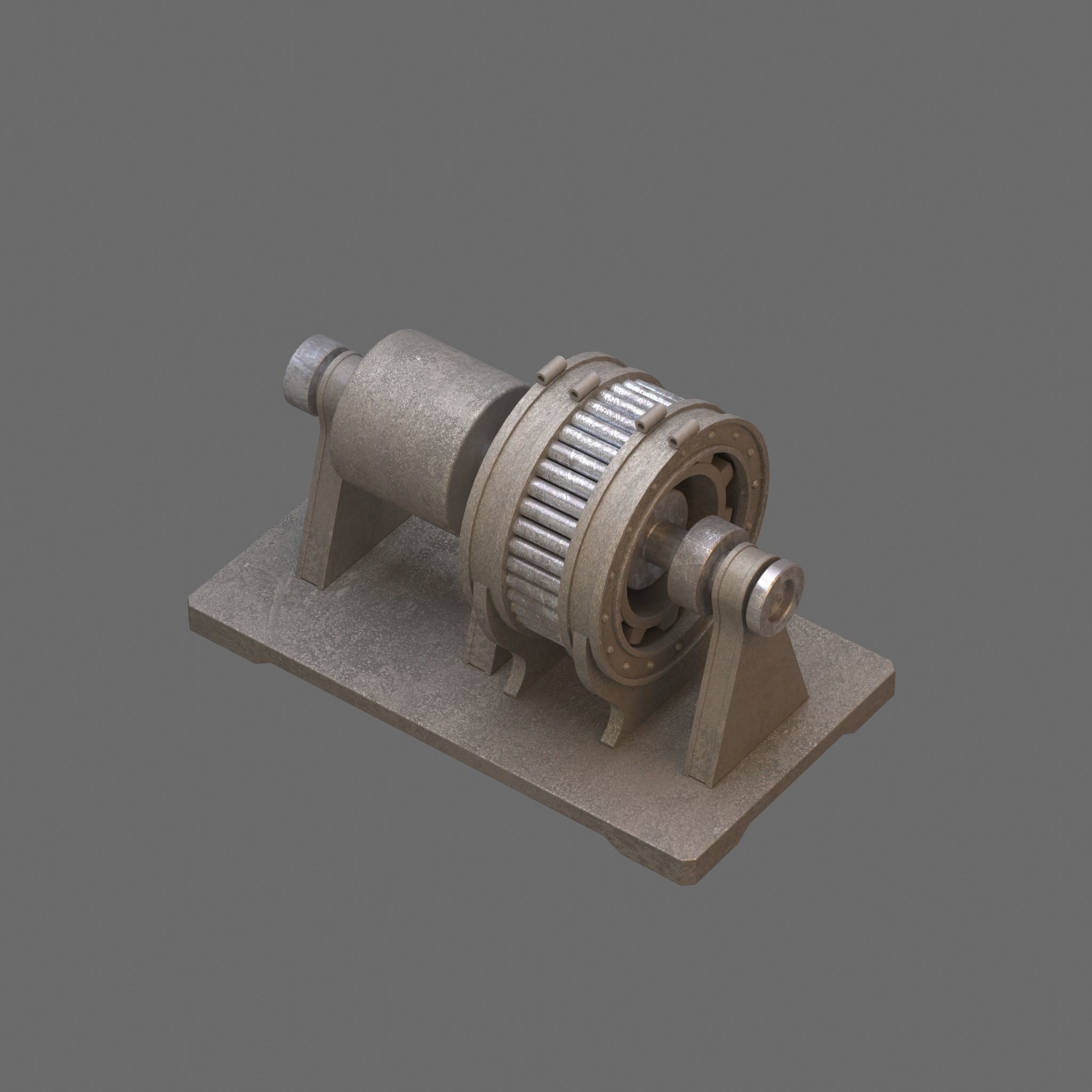 Industrial Electric Motor 3D model_6