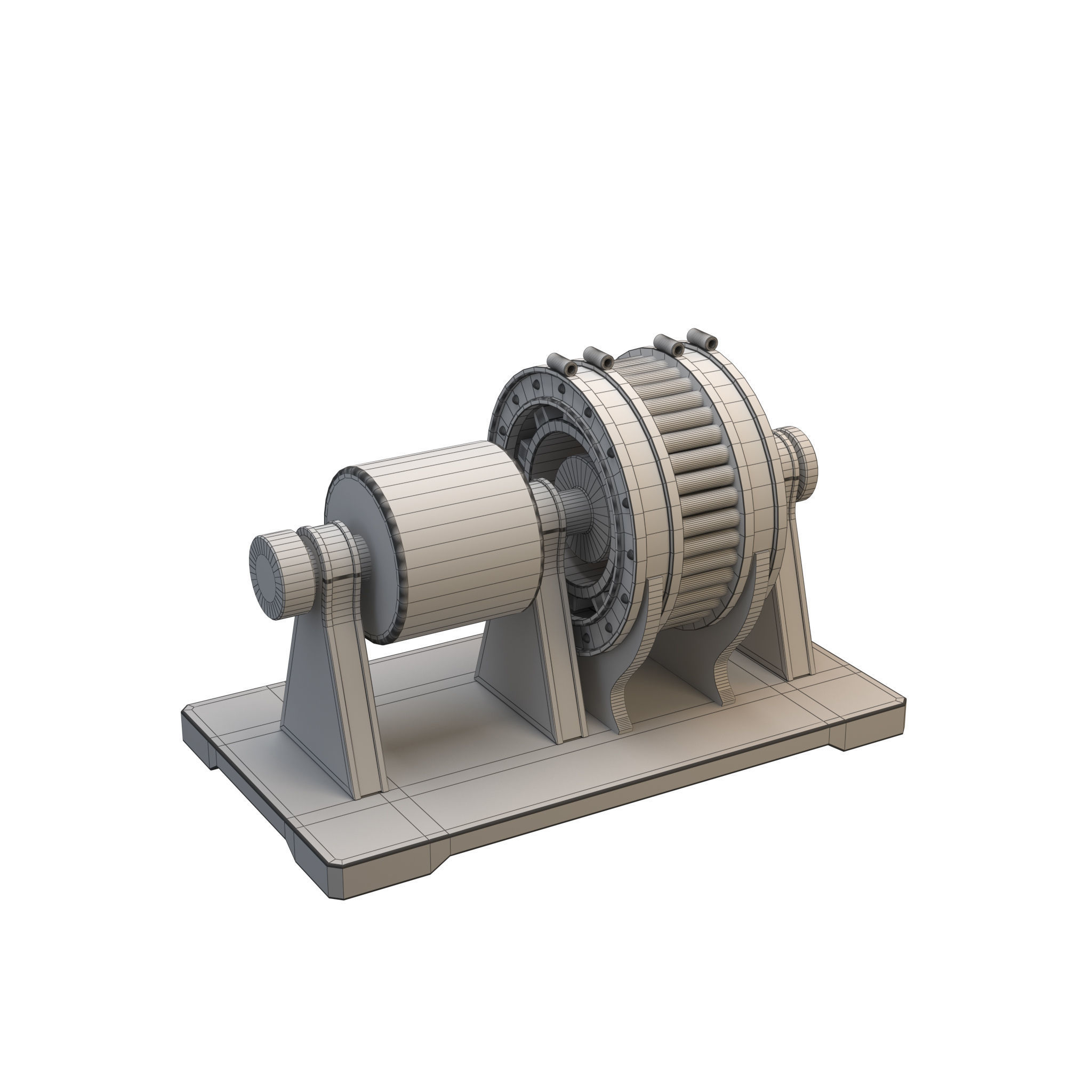 Industrial Electric Motor 3D model_4