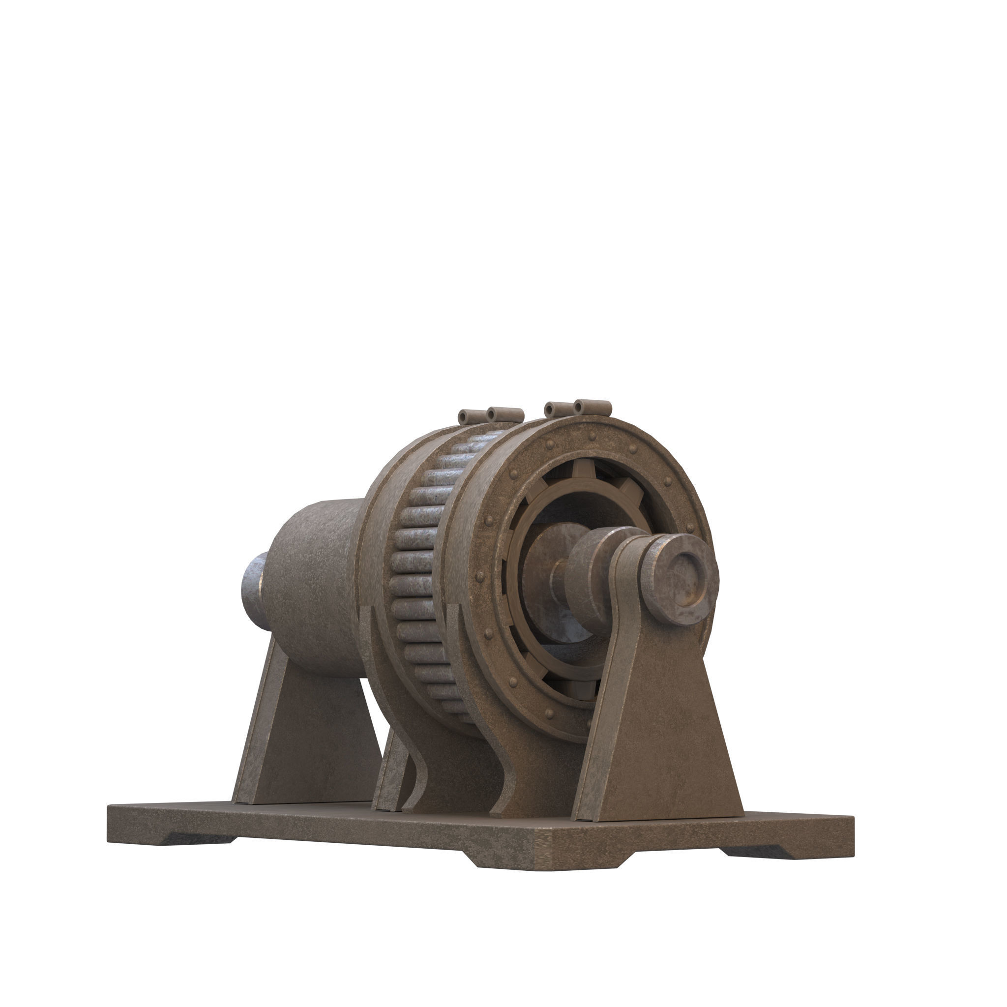 Industrial Electric Motor 3D model_2