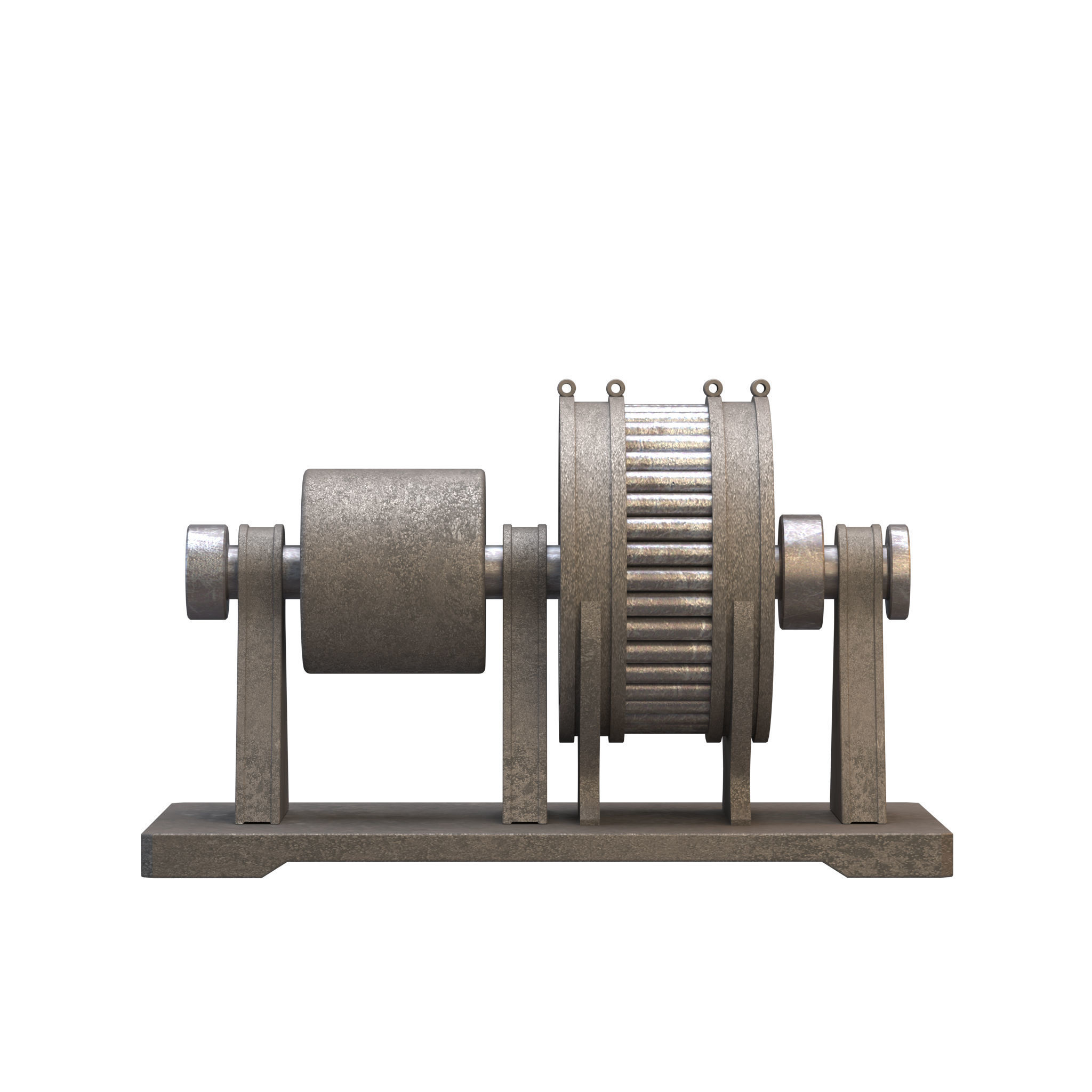 Industrial Electric Motor 3D model_1