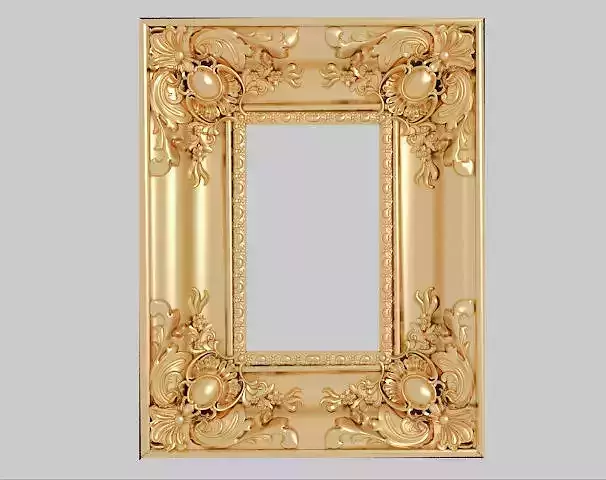 Classic frame of luxurious gold interior inlaid gold leaf CNC