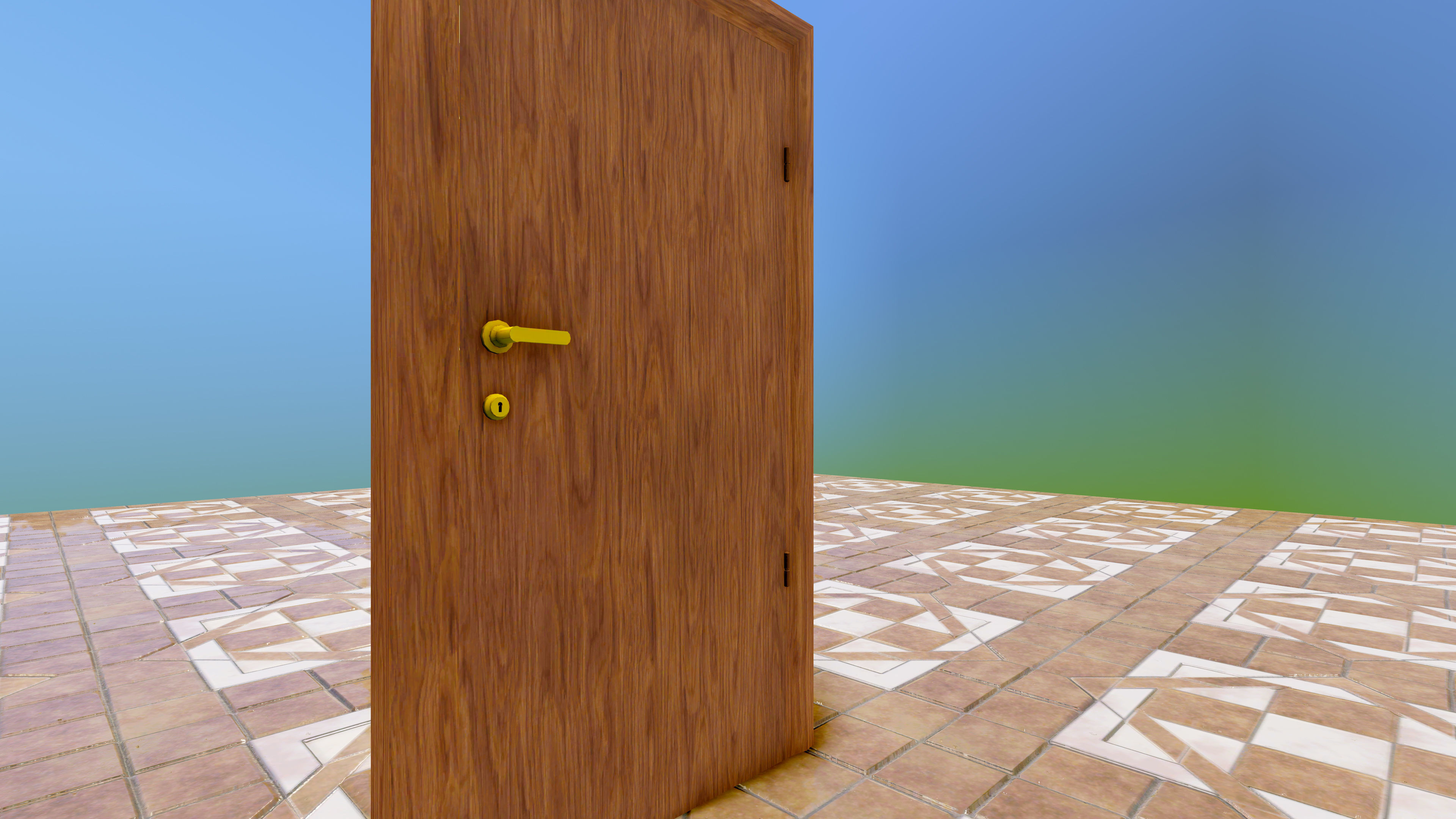Door Pack - 4 Low-poly 3D model_29