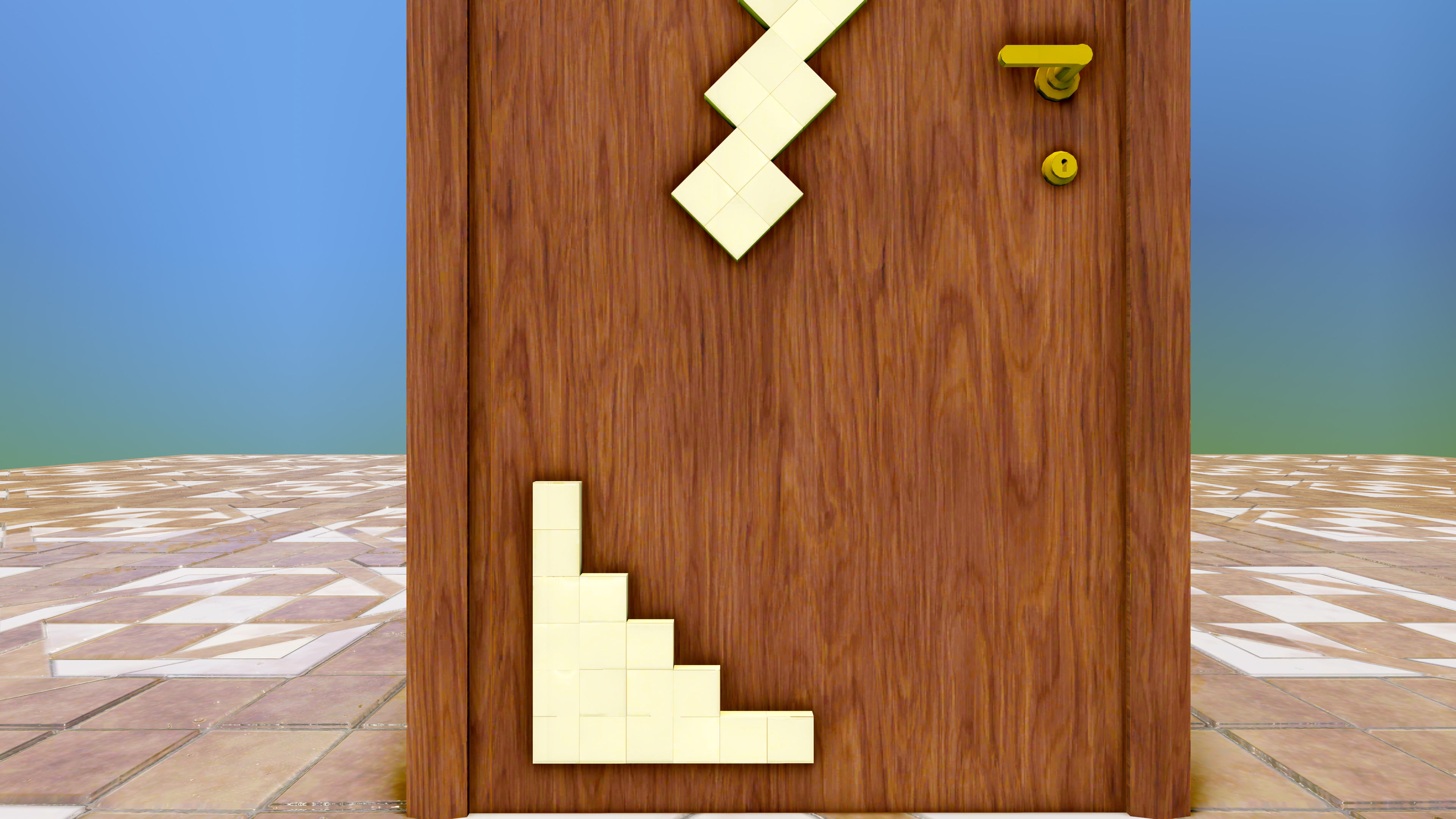 Door Pack - 4 Low-poly 3D model_25