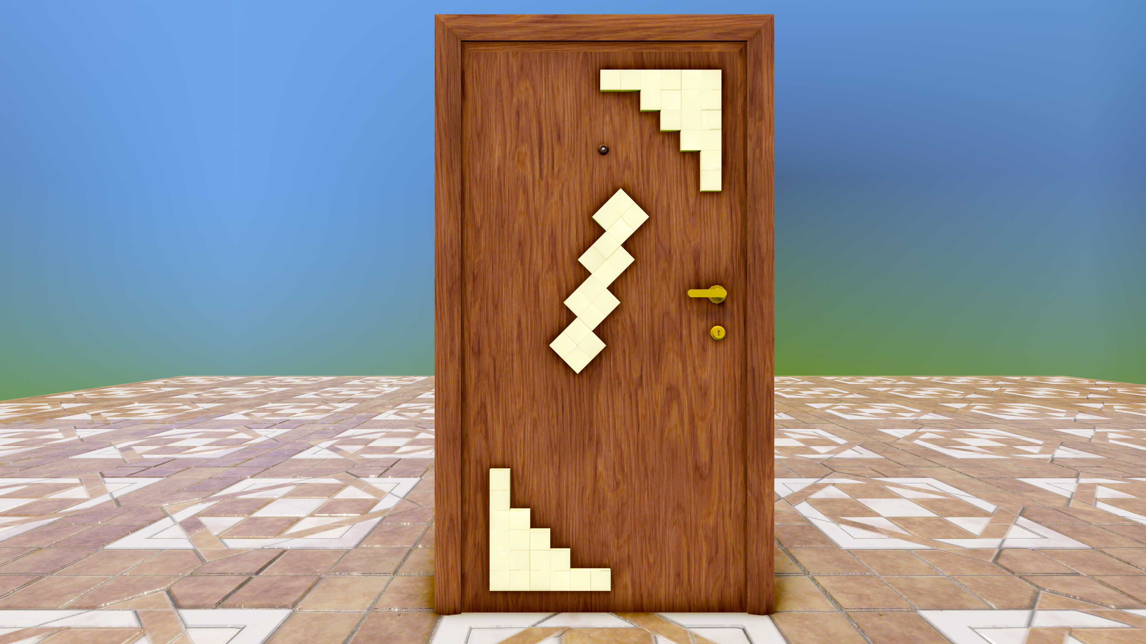 Door Pack - 4 Low-poly 3D model_24