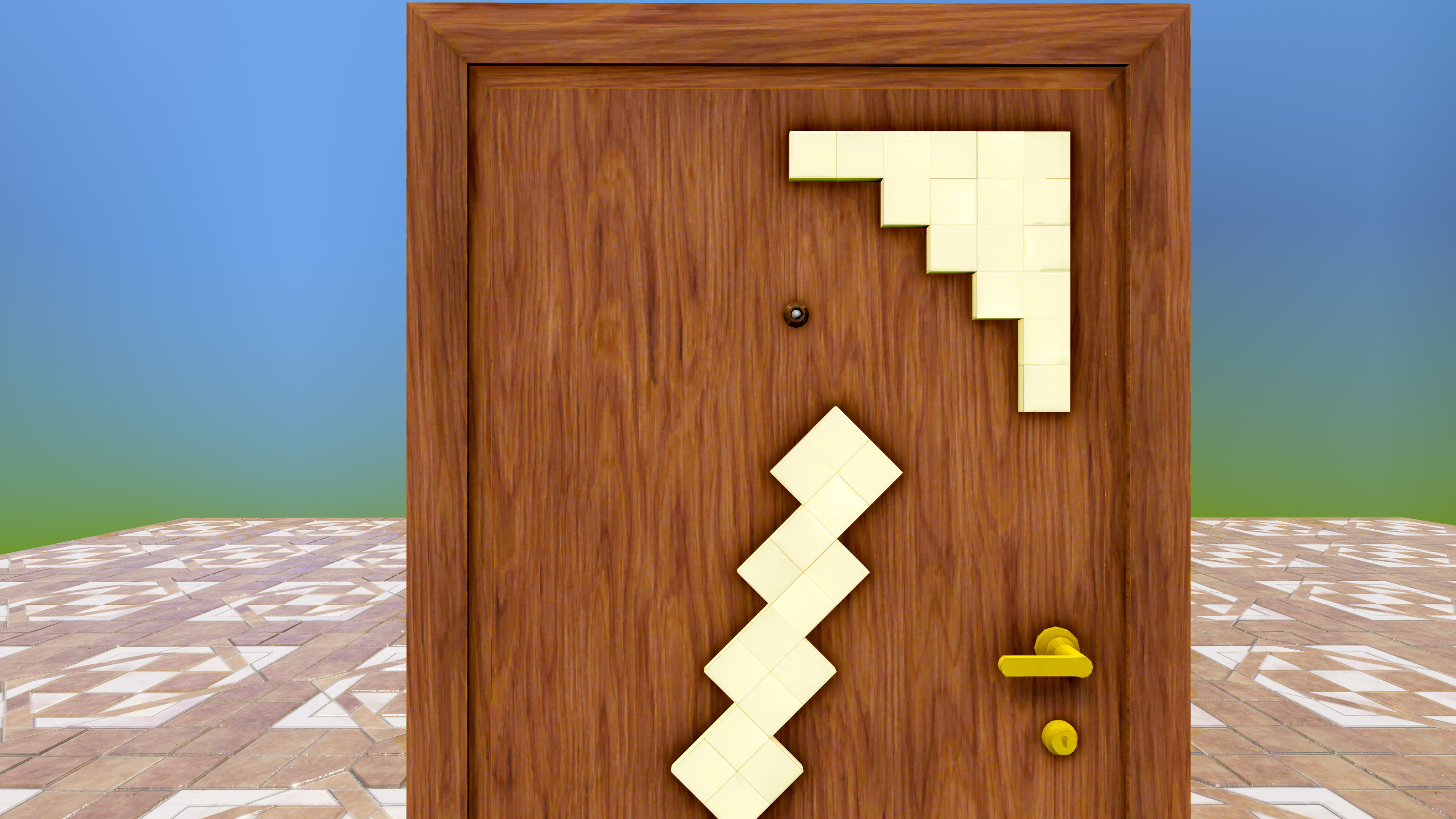 Door Pack - 4 Low-poly 3D model_22