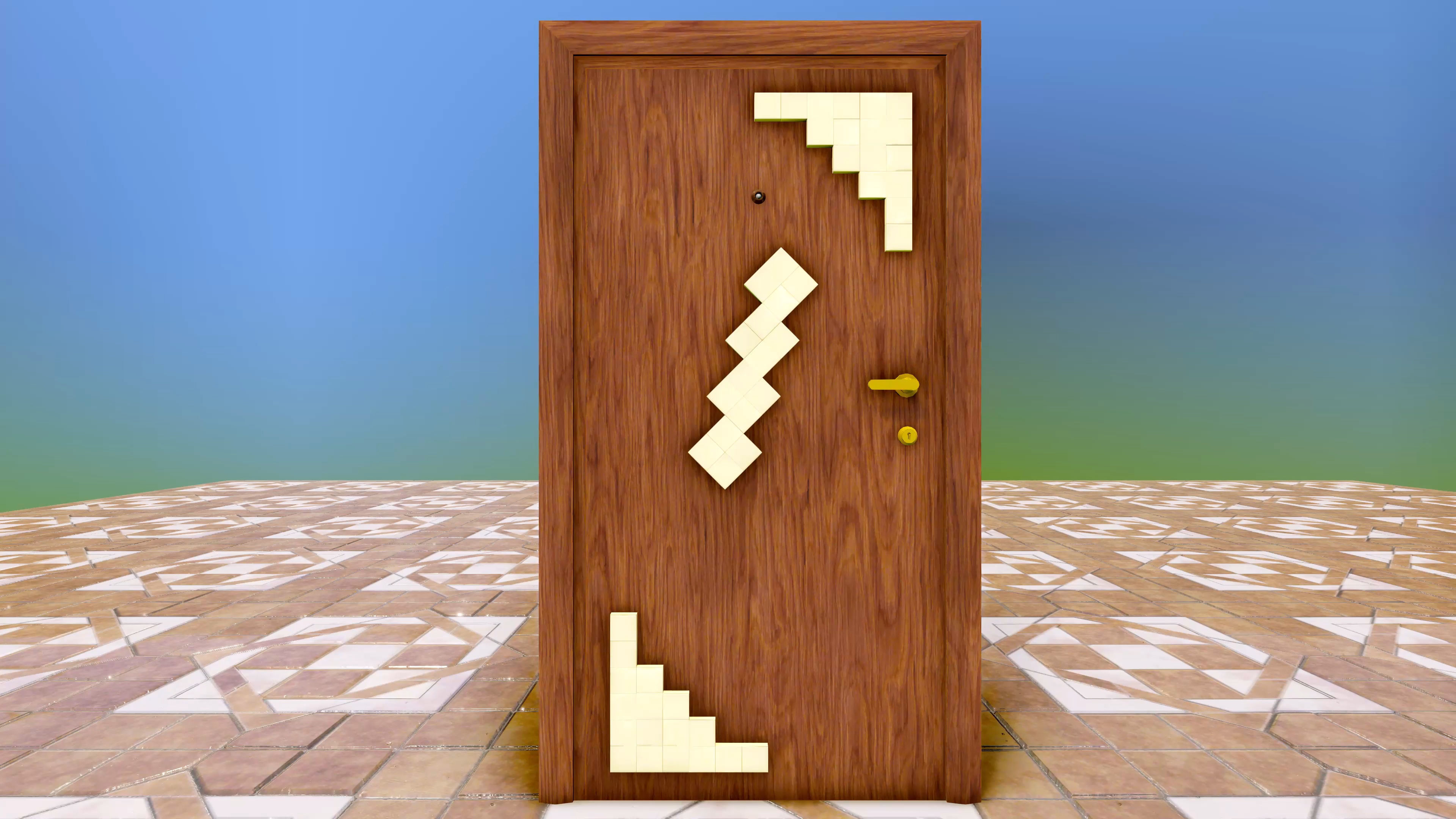 Door Pack - 4 Low-poly 3D model_28