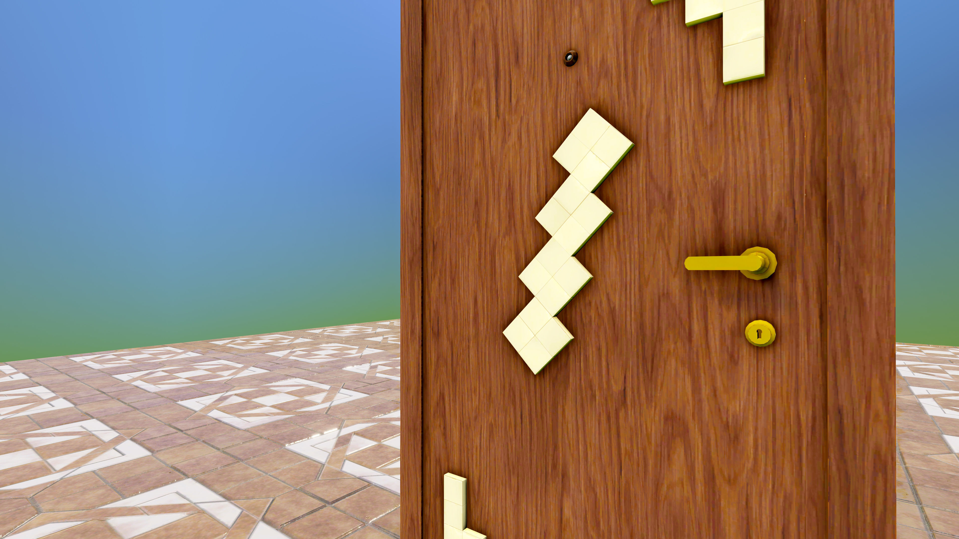 Door Pack - 4 Low-poly 3D model_23