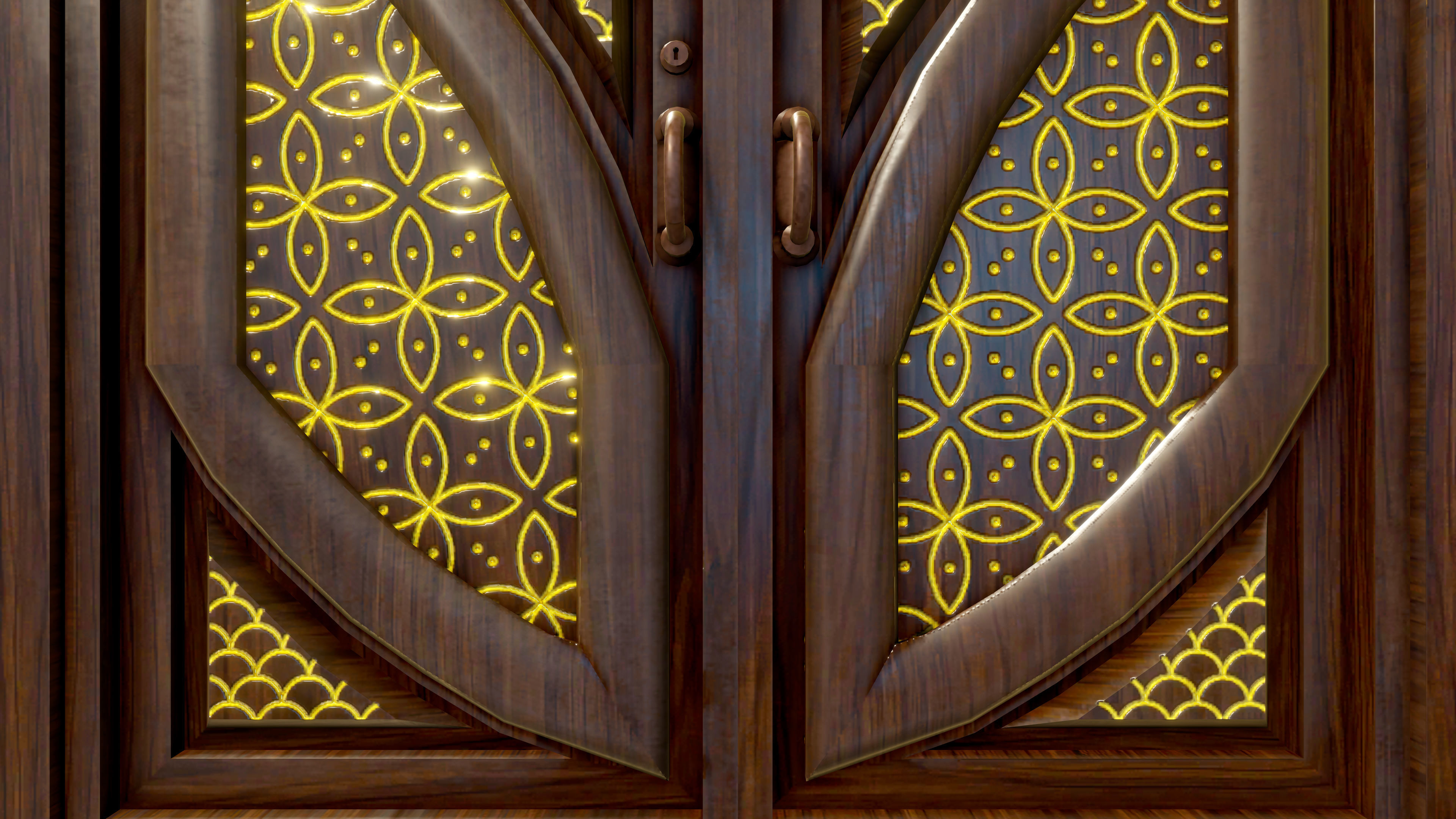 Door Pack - 4 Low-poly 3D model_4