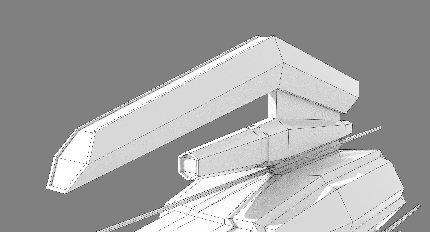 Alien Fighter Low-poly 3D model_18